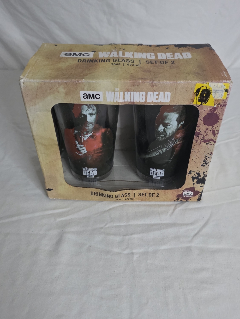 AMC The Walking Dead Drinking Glass Set of 2 Set of 2 Drinking Glasses